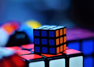 Rubiks kube som illustrerer tilpassede løsninger