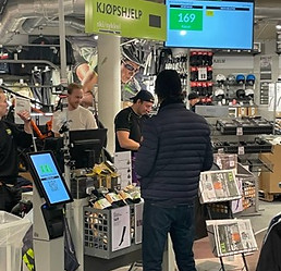 Digital kølappautomat i en butikk
